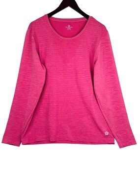 Tuff Athletics Heather Pink Long Sleeve Crew Neck Activewear Long Sleeve XL